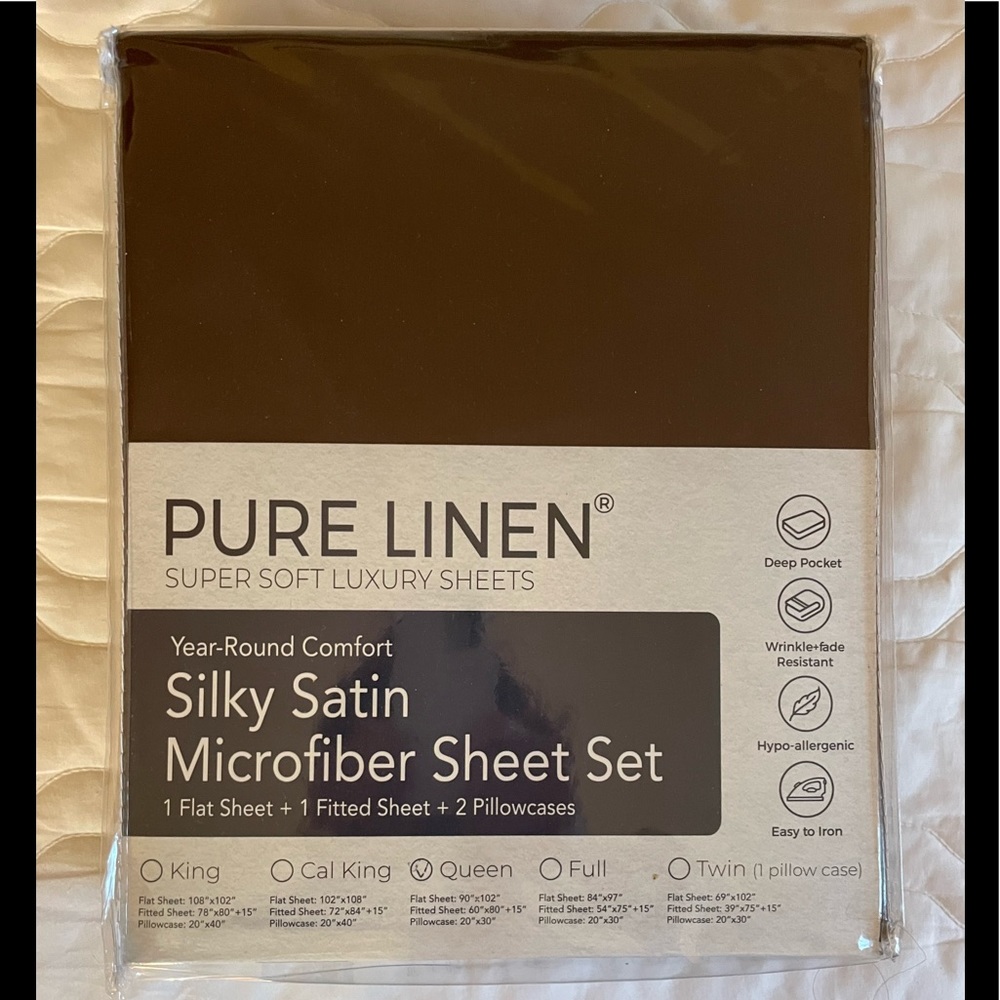 Satin sheets
